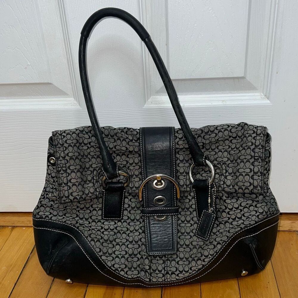 Coach Vintage Y2K Soho Signature Jacquard C Canvas Satchel Hobo Bag K0785-F10929 - Picture 15 of 15